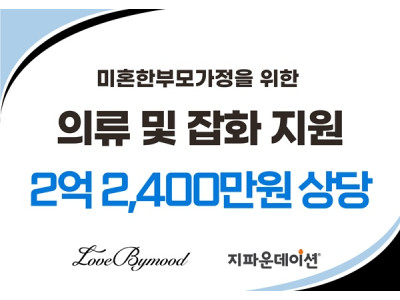 ㈜바이무드, 국내 취약계층 미혼모에 자사 여성 의류·양말 등 총 2,468개 전달